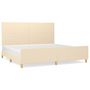 Voir la diapositive 2 : VIDAXL Cadre de lit sans matelas creme 200x200 cm tissu