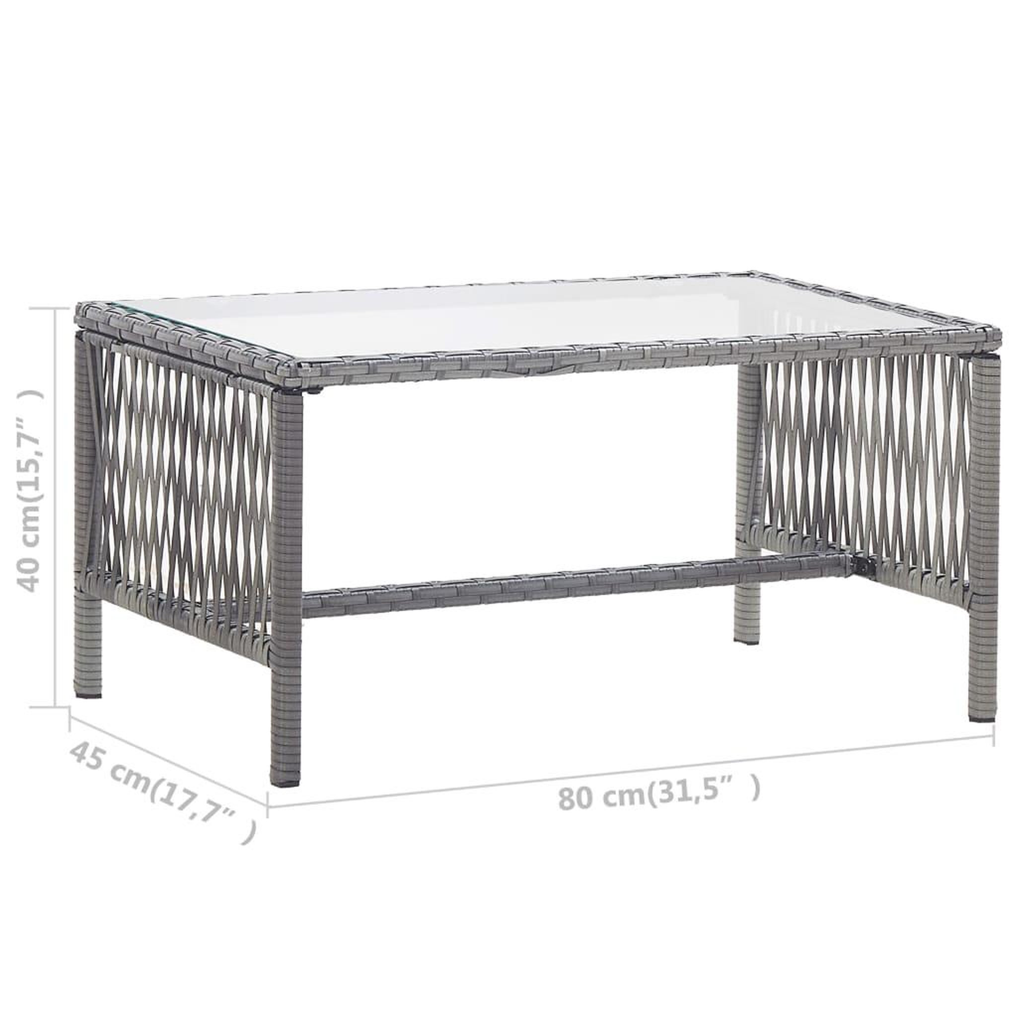 Voir la diapositive 6 : VIDAXL Salon de jardin 4 pcs avec coussin Resine tressee Anthracite