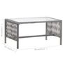 Voir la diapositive 6 : VIDAXL Salon de jardin 4 pcs avec coussin Resine tressee Anthracite