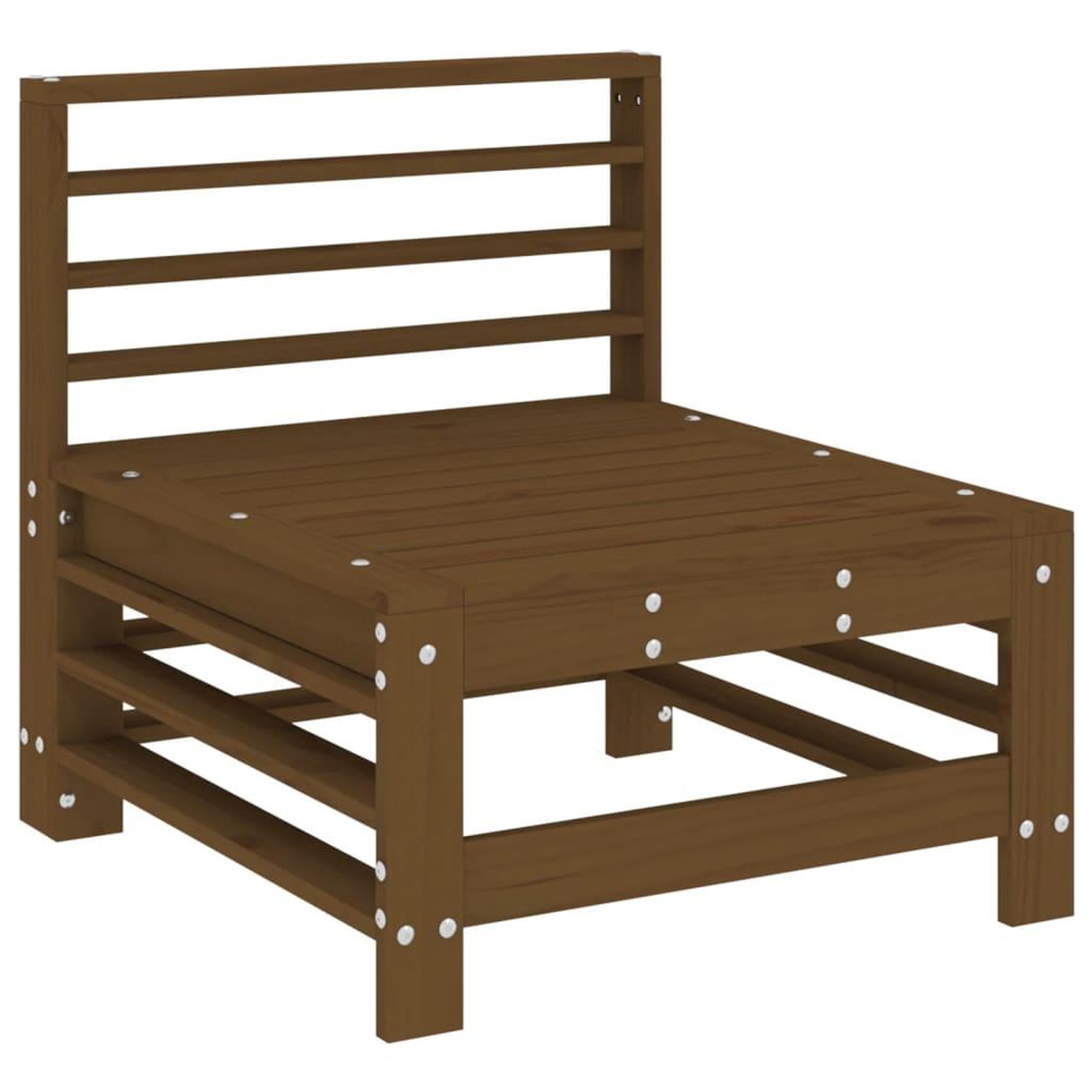 Voir la diapositive 3 : VIDAXL Canapes centraux de jardin 2 pcs marron miel bois de pin solide
