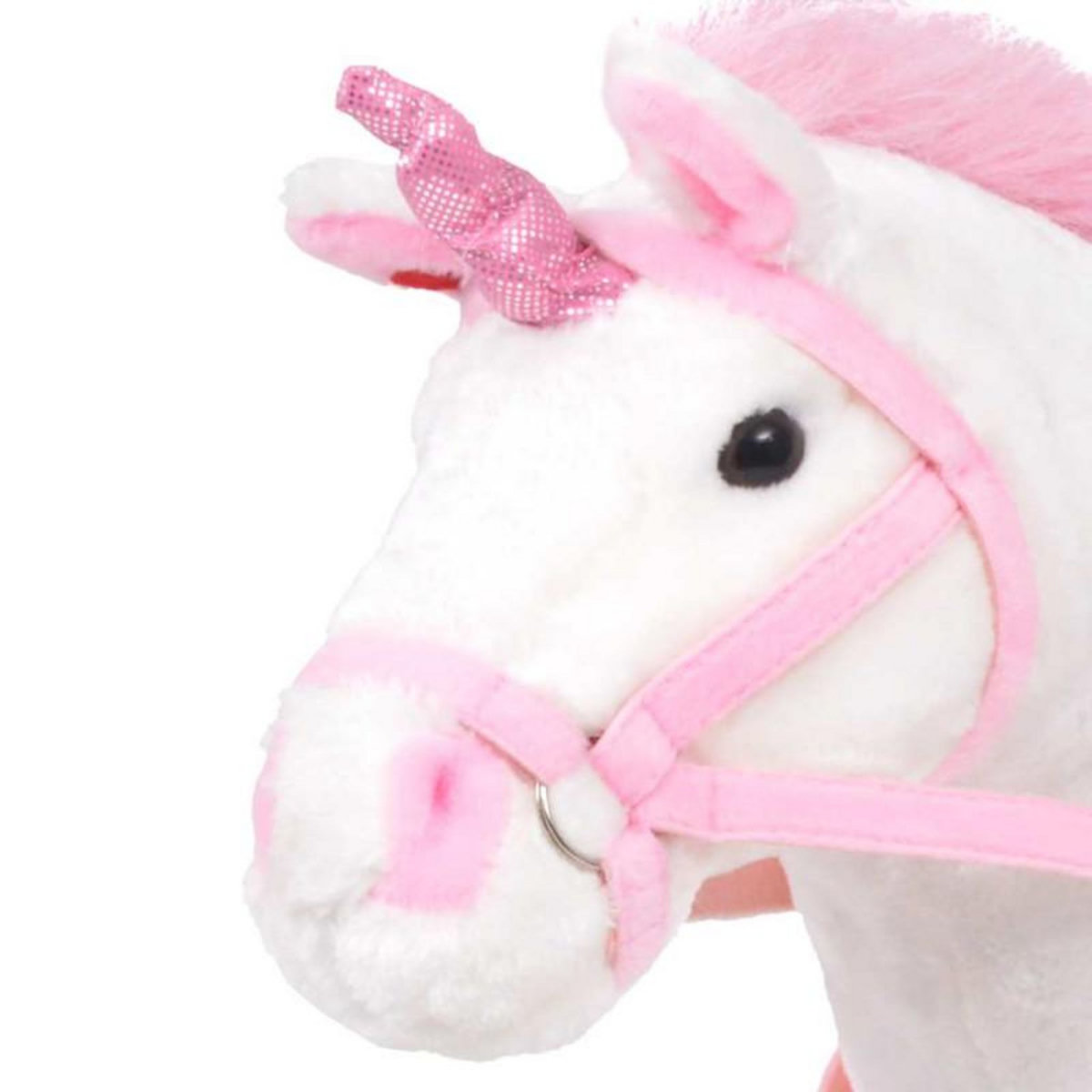 VIDAXL Jouet en peluche Licorne Blanc et rose XXL