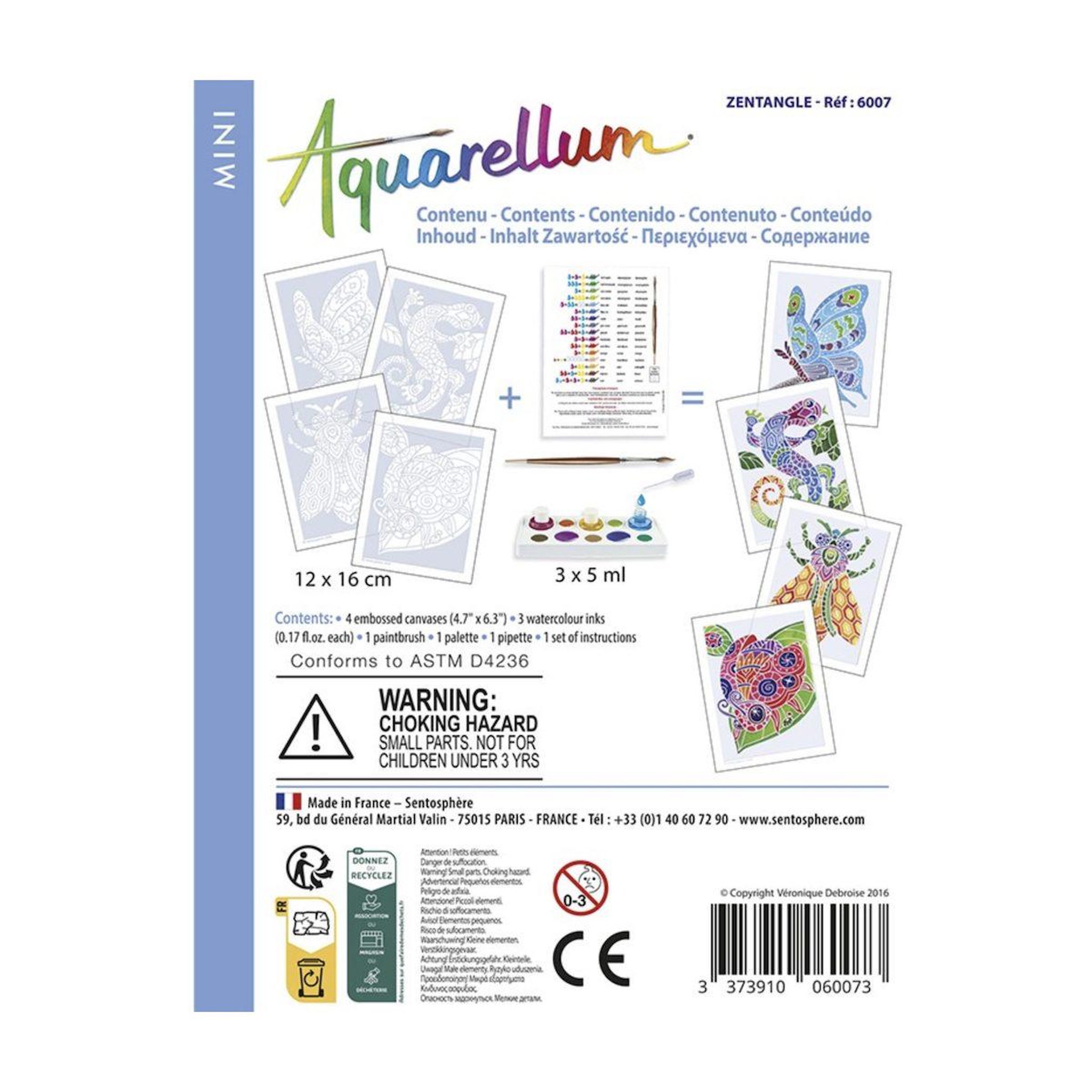Voir la diapositive 3 : Sentosphere Aquarellum mini - zentangle
