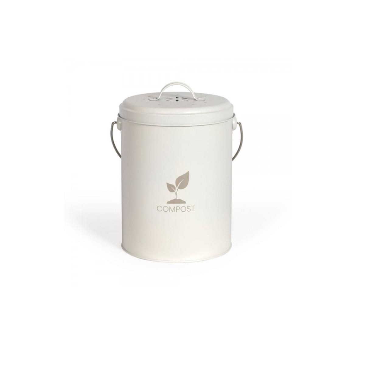 LIVOO Seau à compost de cuisine crème 6l - MES154C