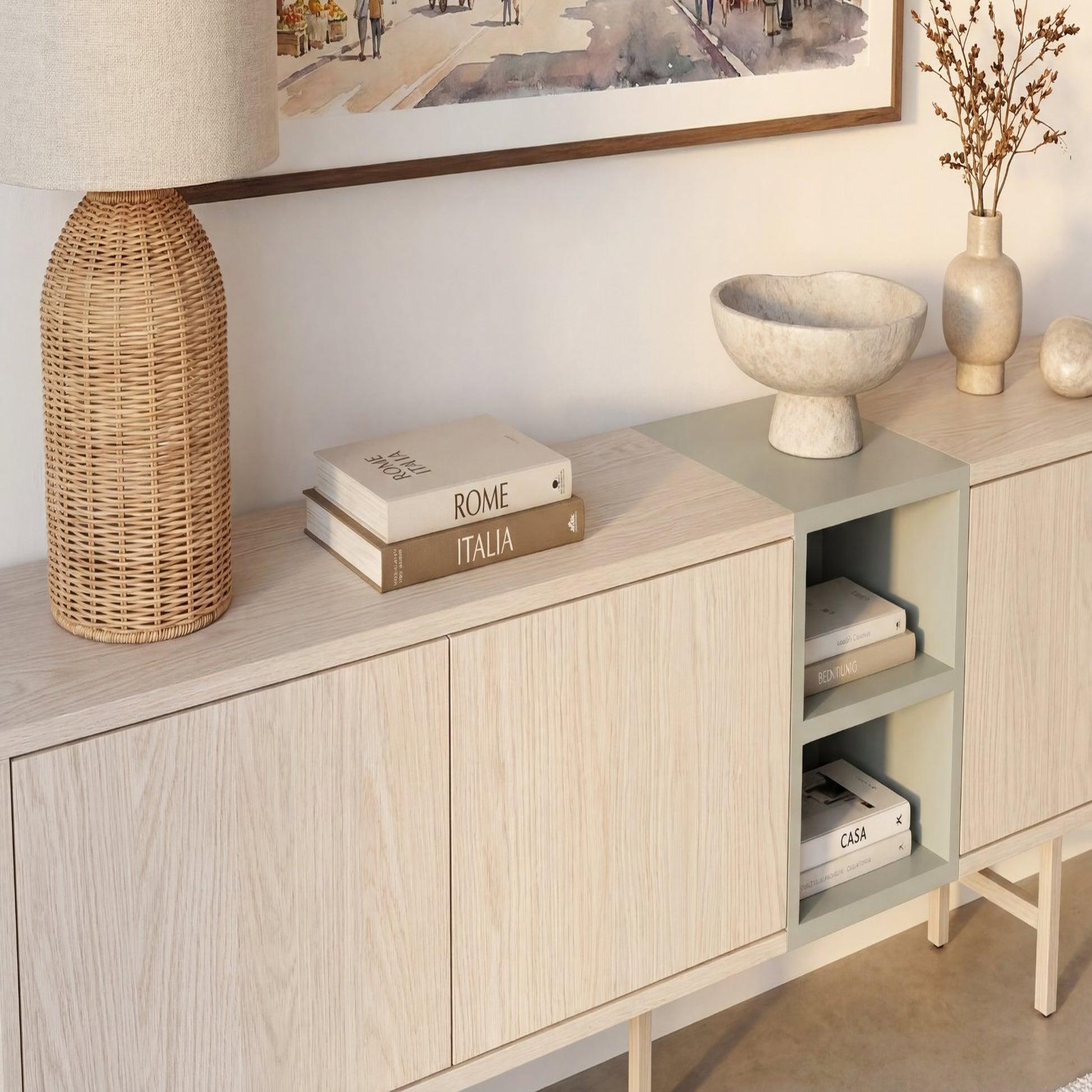 Voir la diapositive 4 : CASANOVA PARIS Carlo - meuble tv 180cm en mélamine beige