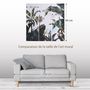 Voir la diapositive 6 : HOMCOM Triptyque imprimé et peint paysage tropical - dim. 90L x 30l cm (x3) - décoration murale - toile 100% polyester structure bois de pin encre vert blanc