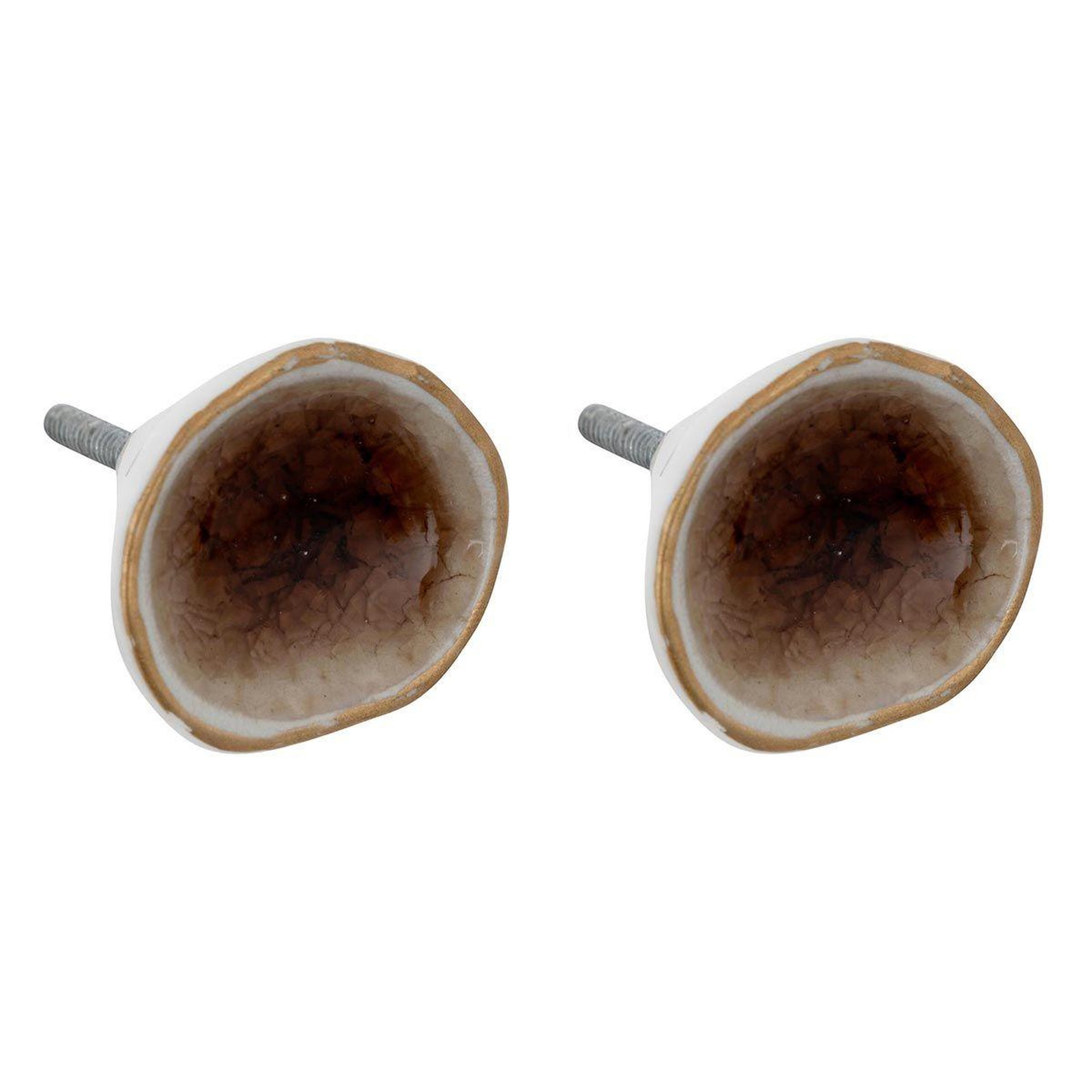 ATMOSPHERA Lot de 2 boutons de meuble  elaina  4cm beige