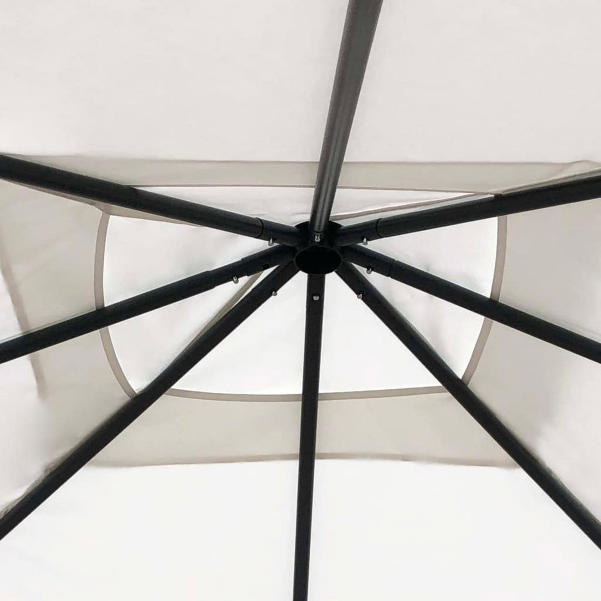 VIDAXL Belvedere 3x3x2,6 m Creme 160 g/m^2