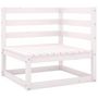 Voir la diapositive 2 : VIDAXL Canape 2 places de jardin et coussins Blanc Bois de pin massif