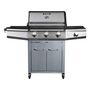 Voir la diapositive 2 : Habitat et Jardin Barbecue Gaz  Bingo 4  - 4 brûleurs dont 1 latéral - 14kW + Housse protection - Argenté