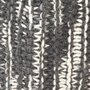 VIDAXL Pouf tricote a la main Gris fonce et blanc 50 x 35 cm Laine