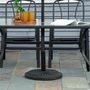 Voir la diapositive 2 : OUTSUNNY Pied de parasol base de lestage parasol rond ciment HDPE motif rosace Ø 49 cm poids net 15 Kg noir