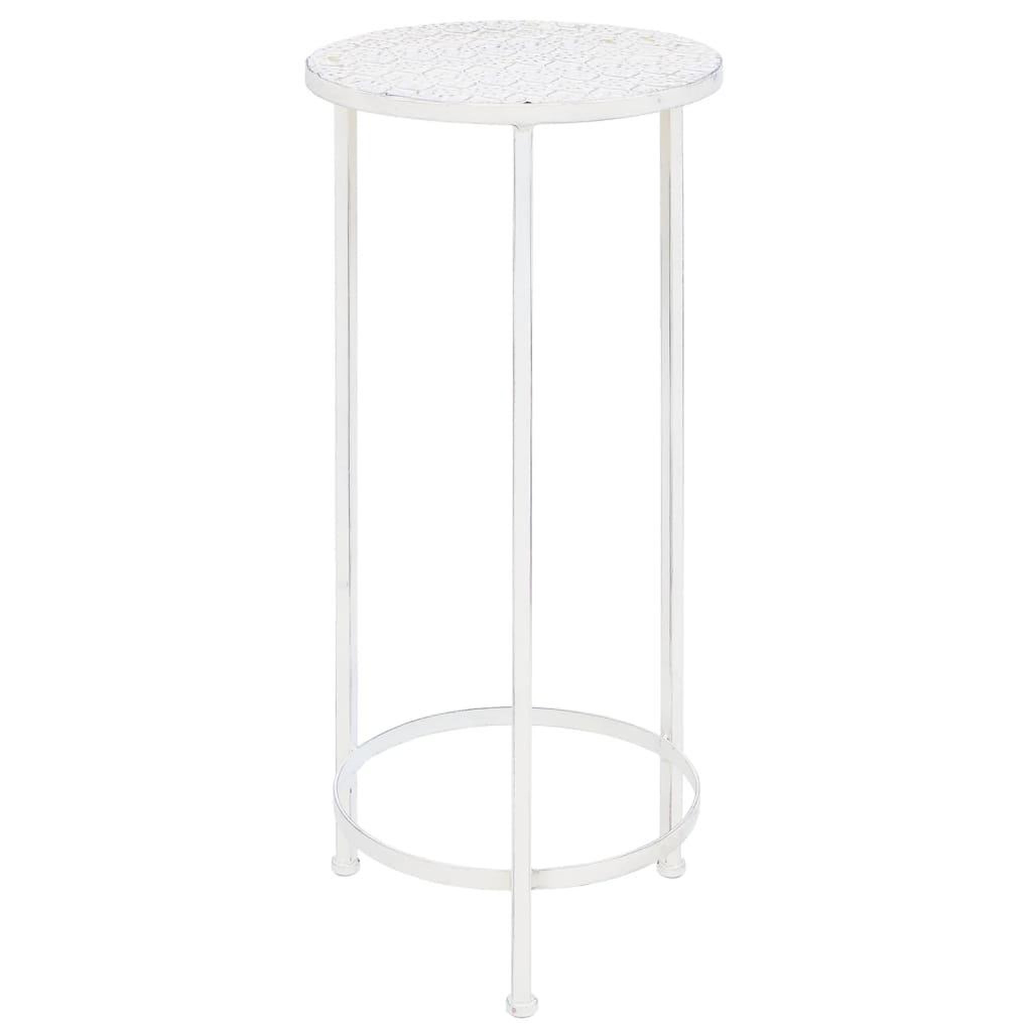 Voir la diapositive 4 : VIDAXL Support de plantes 3 pcs style vintage metal blanc antique