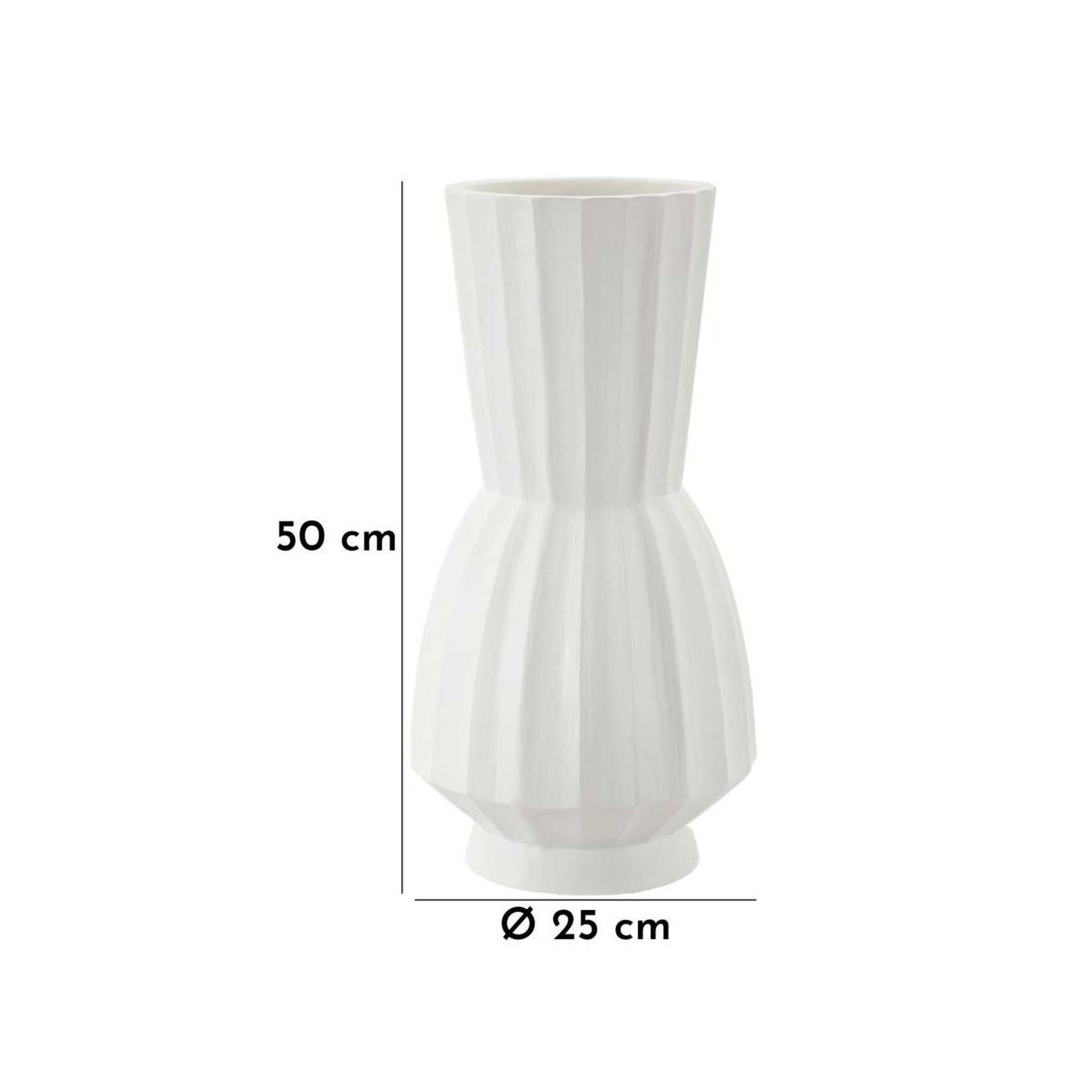 Voir la diapositive 5 : Paris Prix Vase design  glint  50cm blanc
