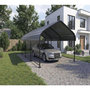 Voir la diapositive 2 : Habitat et Jardin Carport abri de voiture en métal  Phoenix  - 13,5 m² - Gris