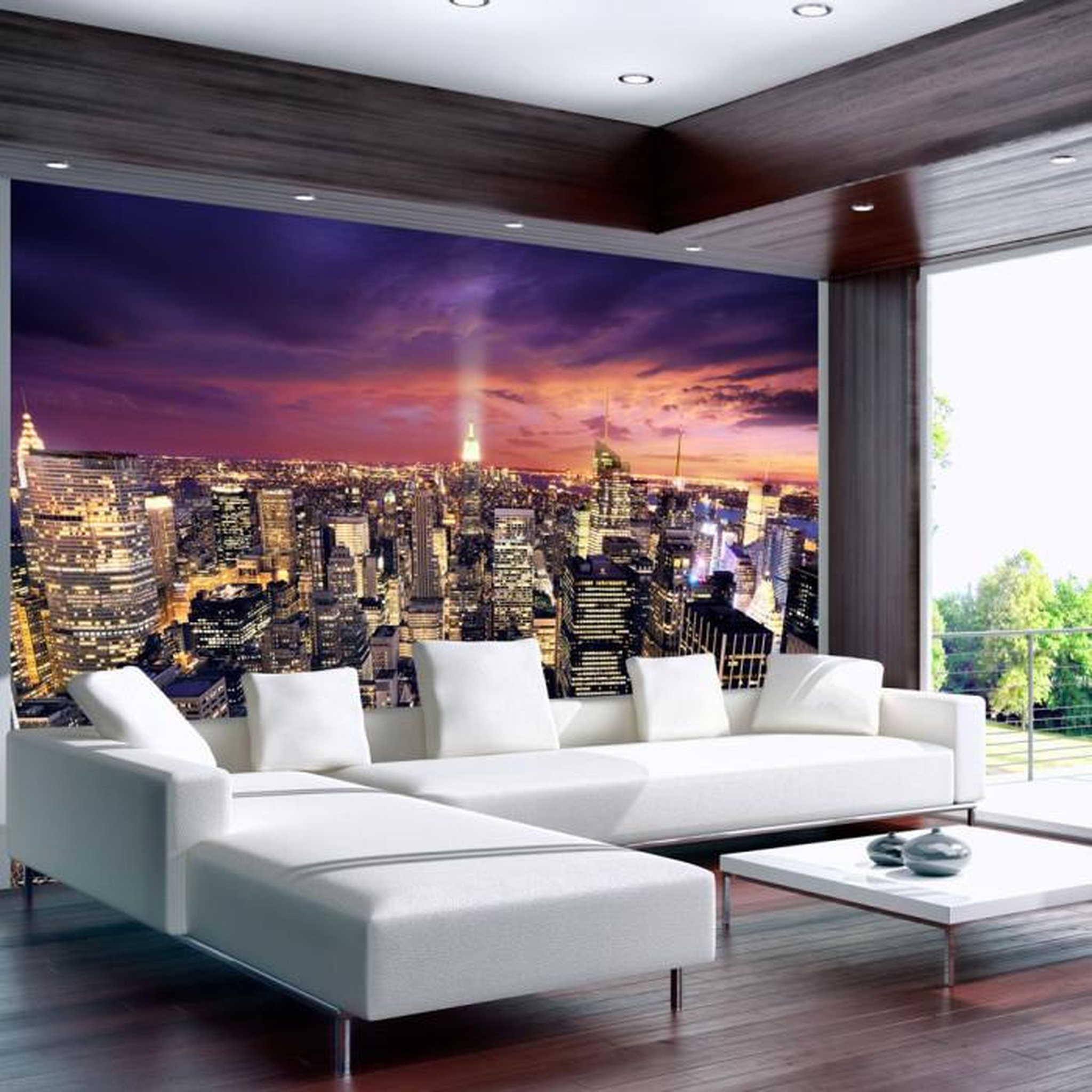Paris Prix Papier Peint  Evening in New York City. Coloris disponibles : Multicolore
