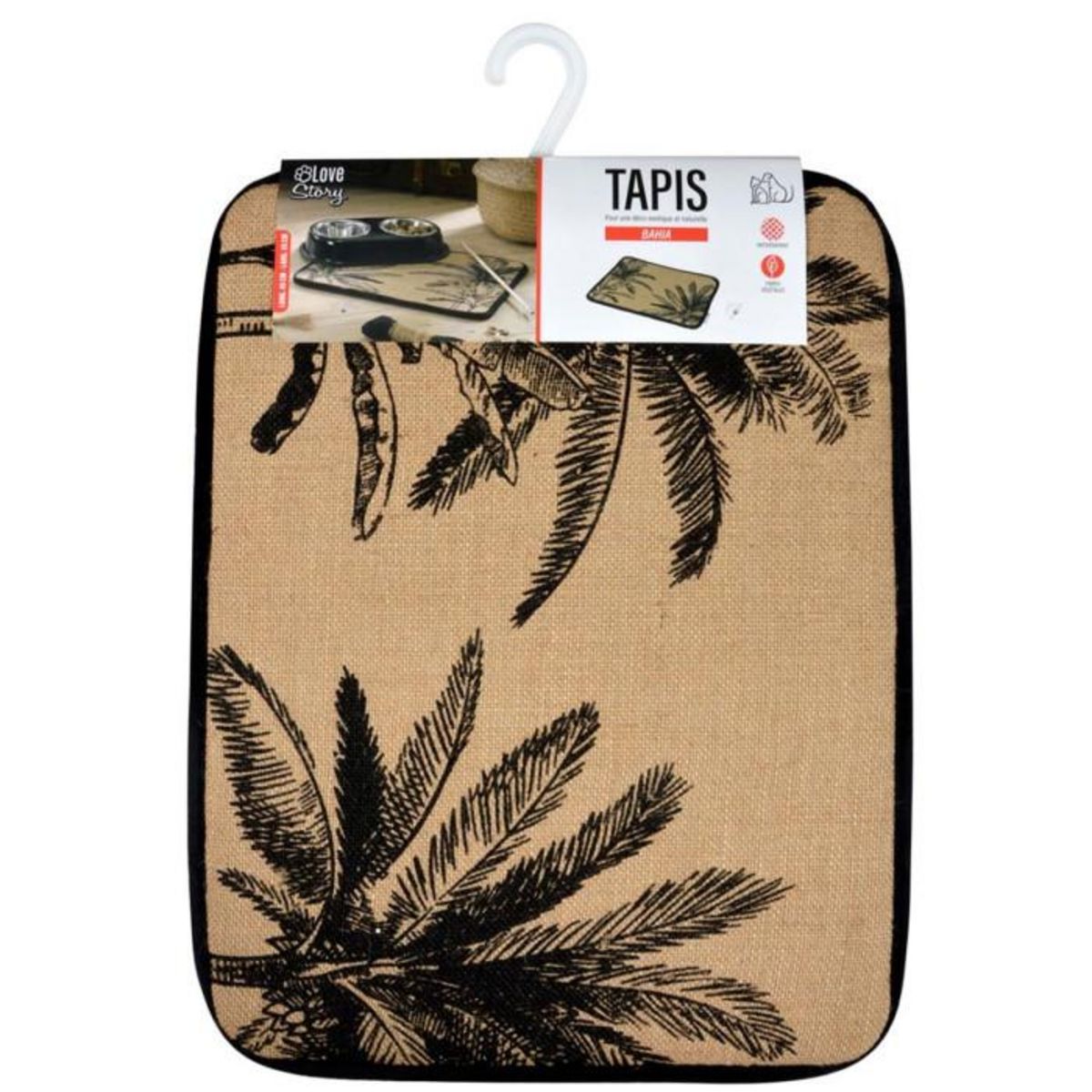 Paris Prix Tapis de Repas pour Animaux  Bahia  45cm Beige