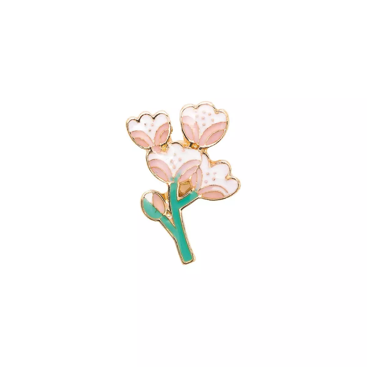 RICO DESIGN Pin's - fleurs de cerisier - rose - 18 x 12 mm