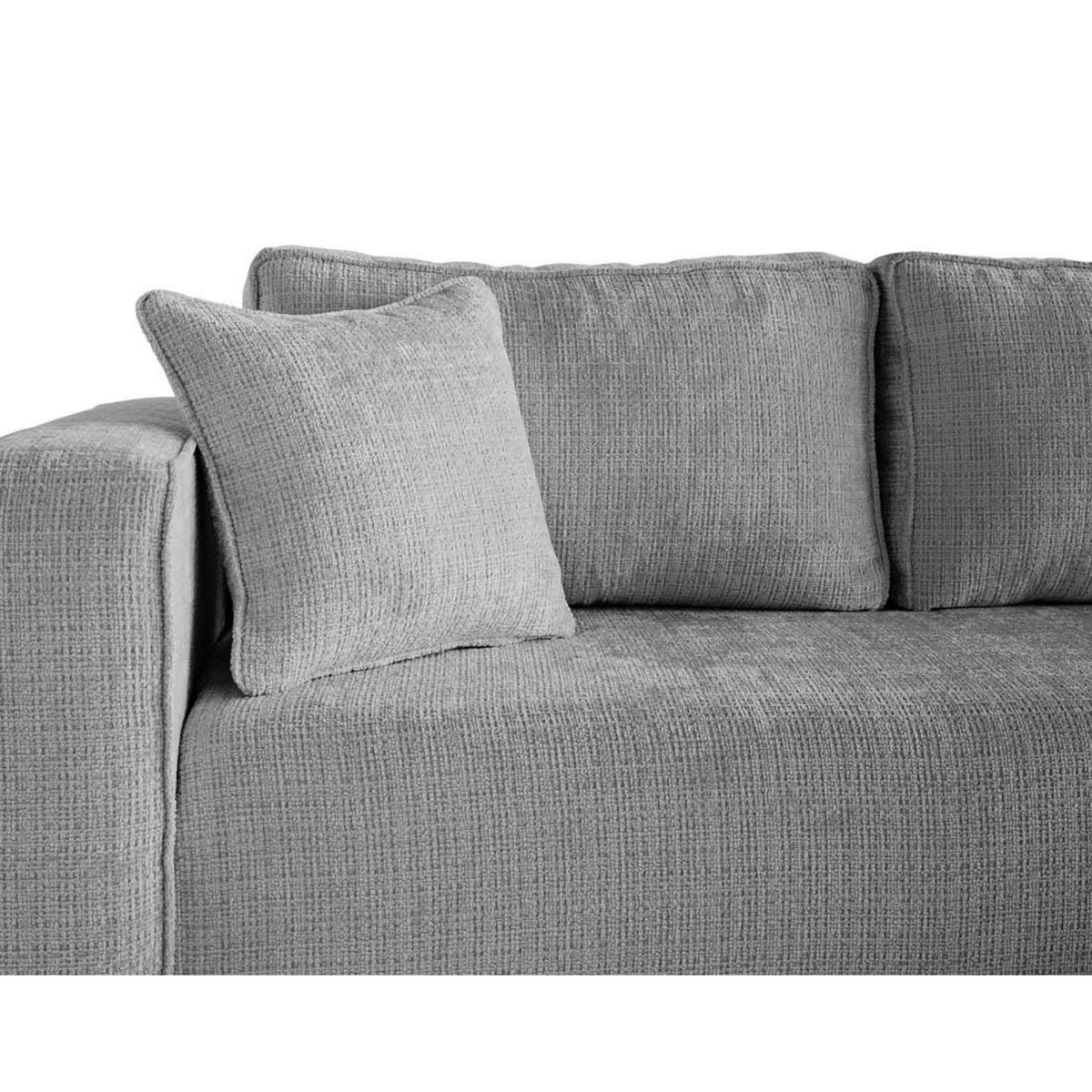 BEST MOBILIER Topaze - canapé d'angle déhoussable réversible 4 places en velours texturé