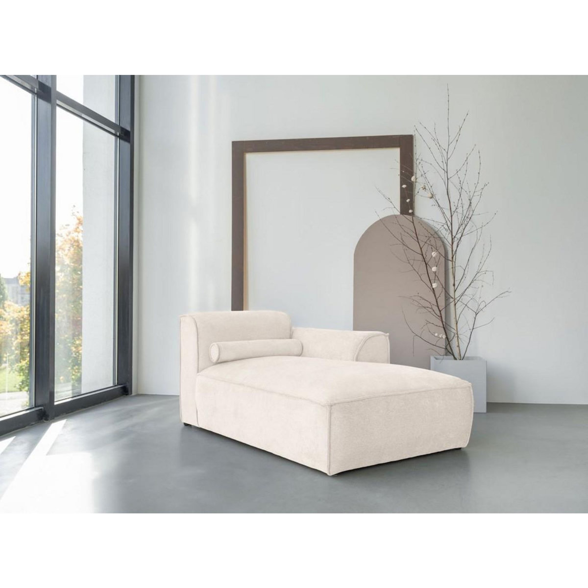 BEST MOBILIER Felix - module d'assise méridienne droit en tissu texturé