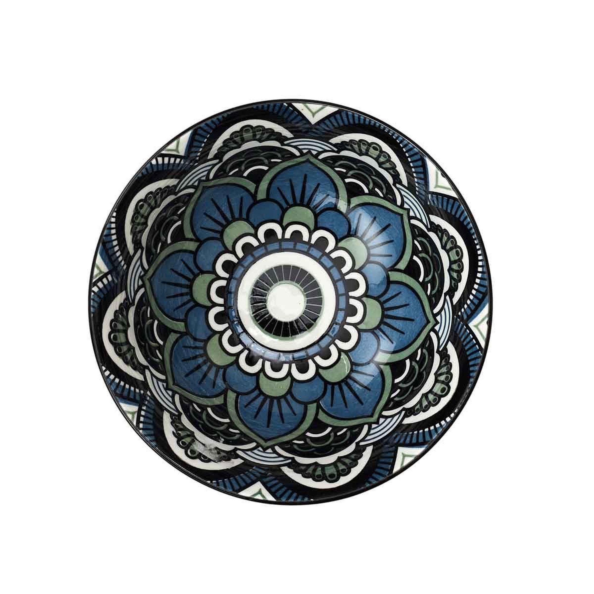 Voir la diapositive 2 : The Home Deco Factory Coupelle en céramique  mandala  57cl bleu