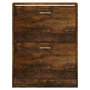 Voir la diapositive 4 : VIDAXL Armoire a chaussures Chene fume 63x24x81 cm Bois d'ingenierie