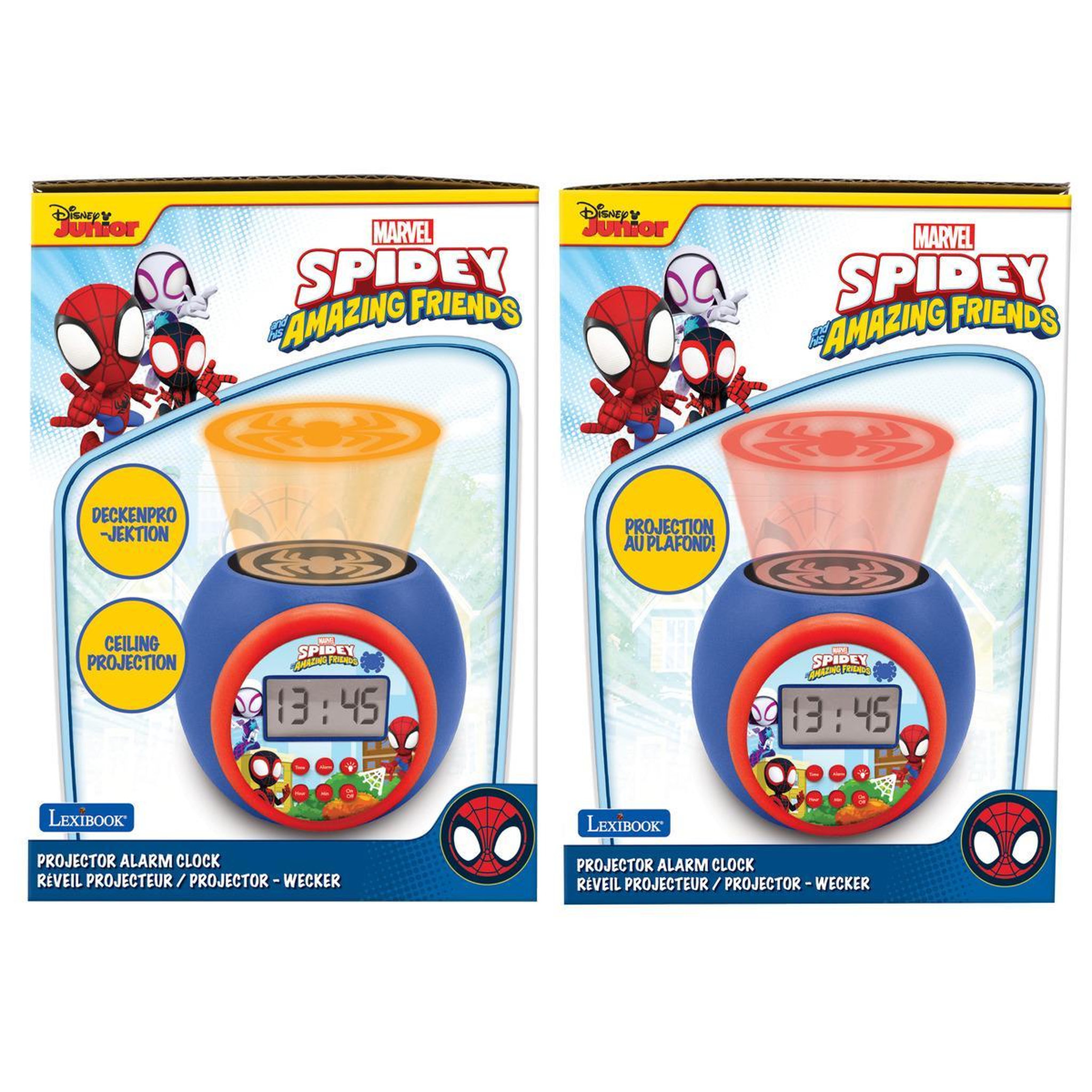Voir la diapositive 3 : Lexibook Réveil Projecteur Spidey and his amazing friends