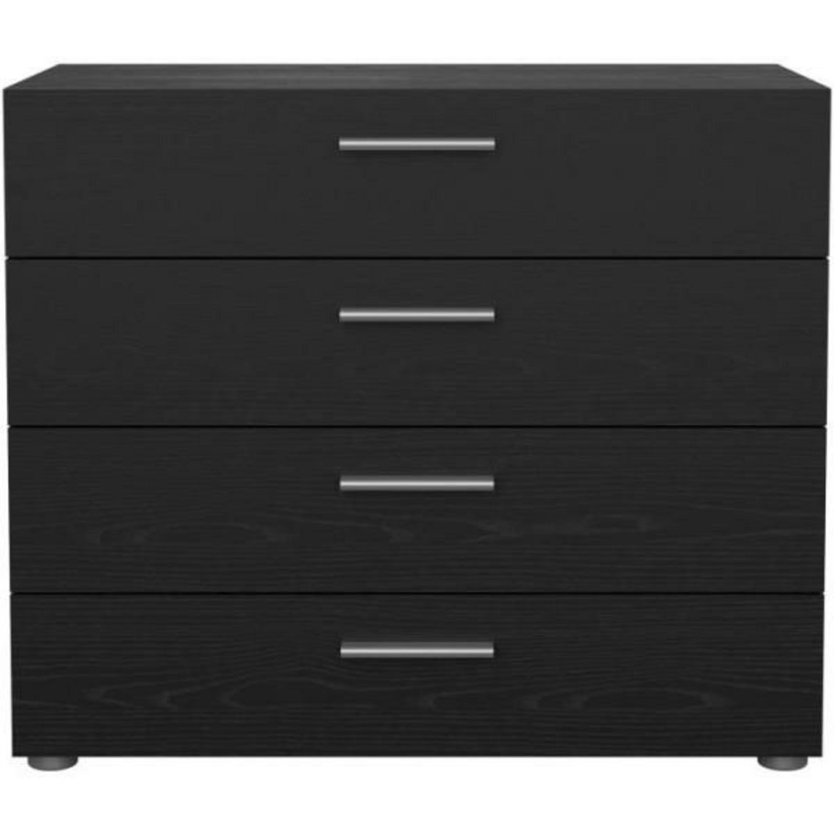 MARKET24 Commode - 4 tiroirs - Noir - L80,2 x P40,25 x H68,1 cm