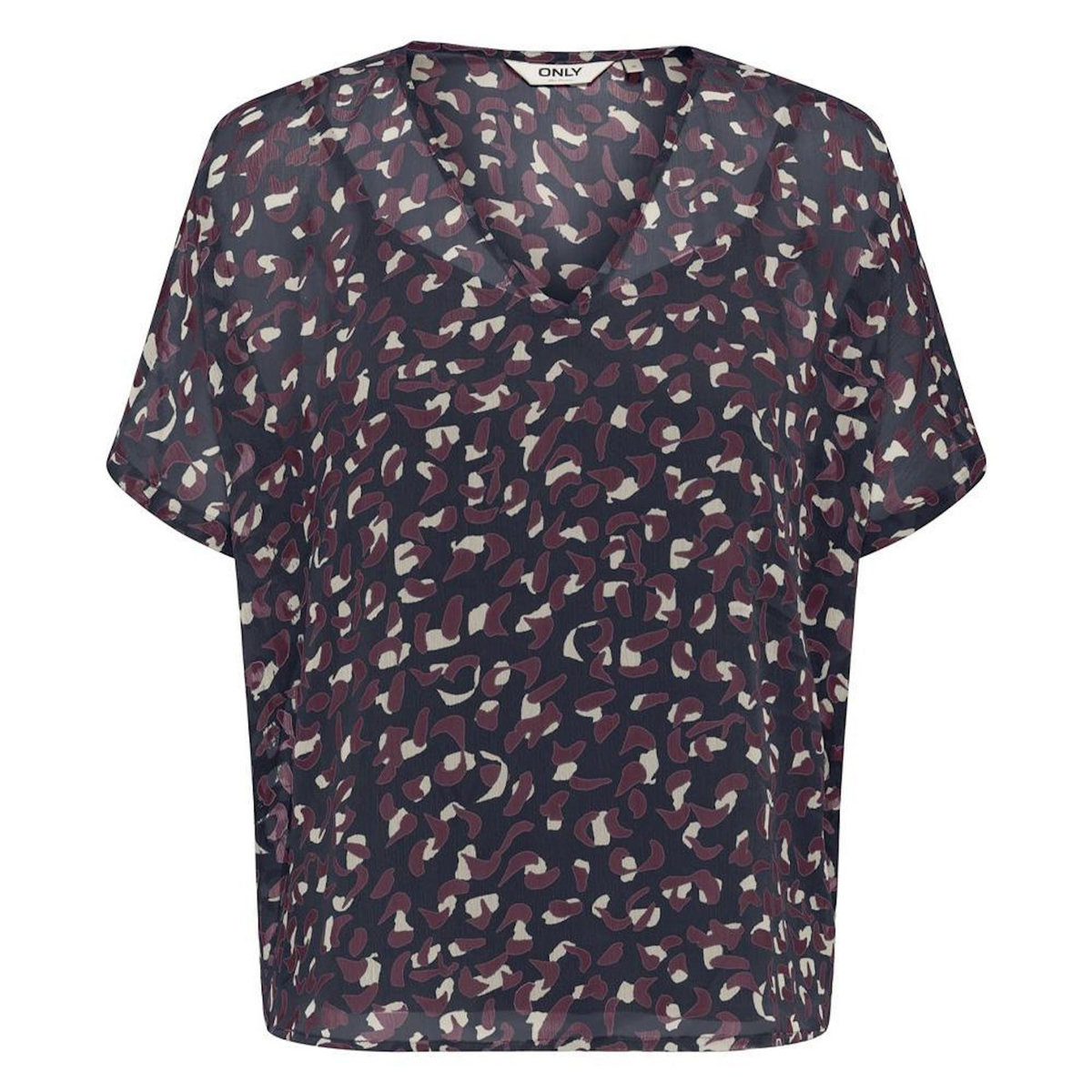 Only Blouse Marine/Bordeaux Femme Only Tasha