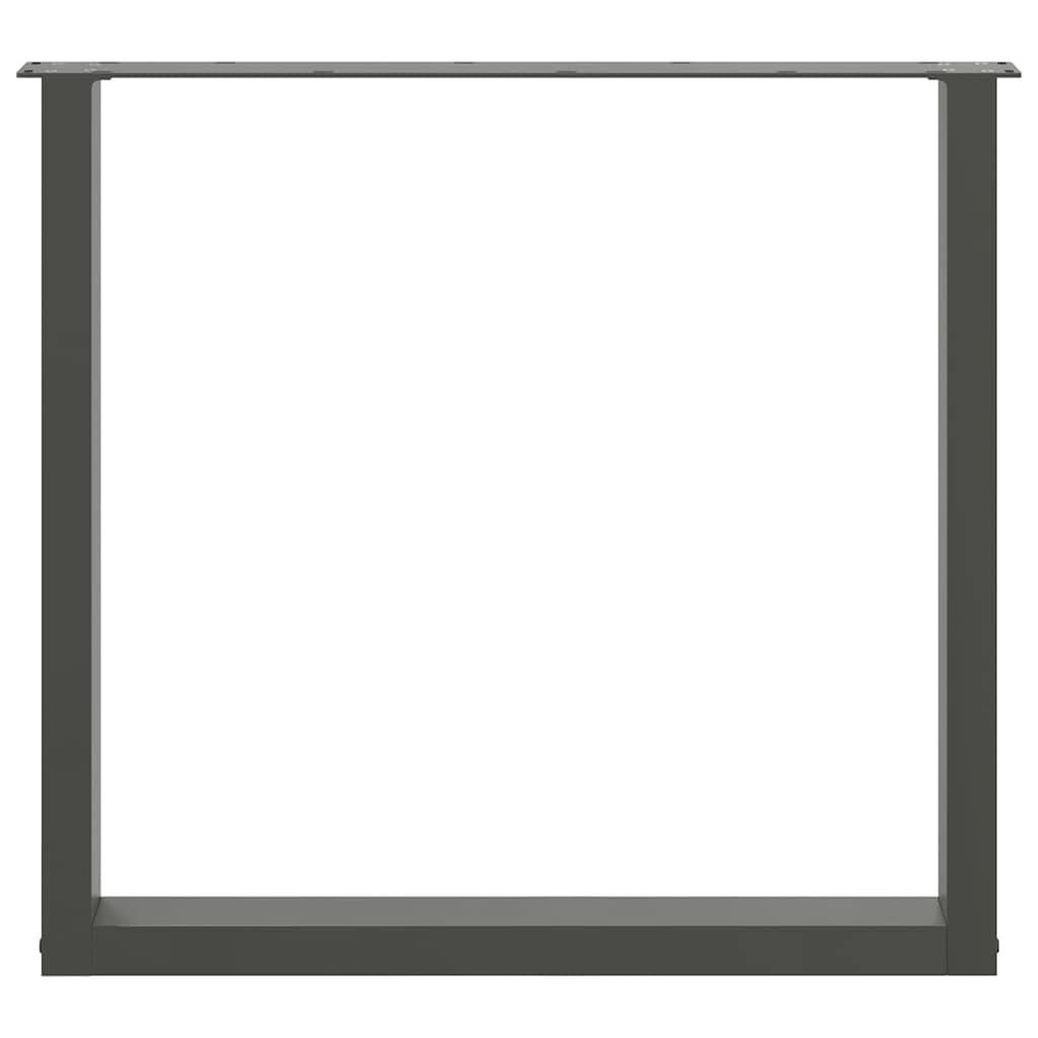 Voir la diapositive 5 : VIDAXL Pieds de table a manger forme de U 2 pcs 90x(72-73) cm acier