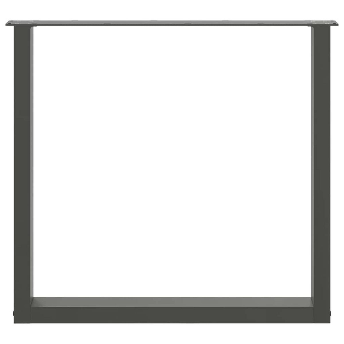 VIDAXL Pieds de table a manger forme de U 2 pcs 90x(72-73) cm acier