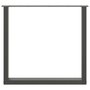 Voir la diapositive 5 : VIDAXL Pieds de table a manger forme de U 2 pcs 90x(72-73) cm acier