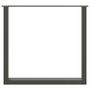 Voir la diapositive 5 : VIDAXL Pieds de table a manger forme de U 2 pcs 90x(72-73) cm acier