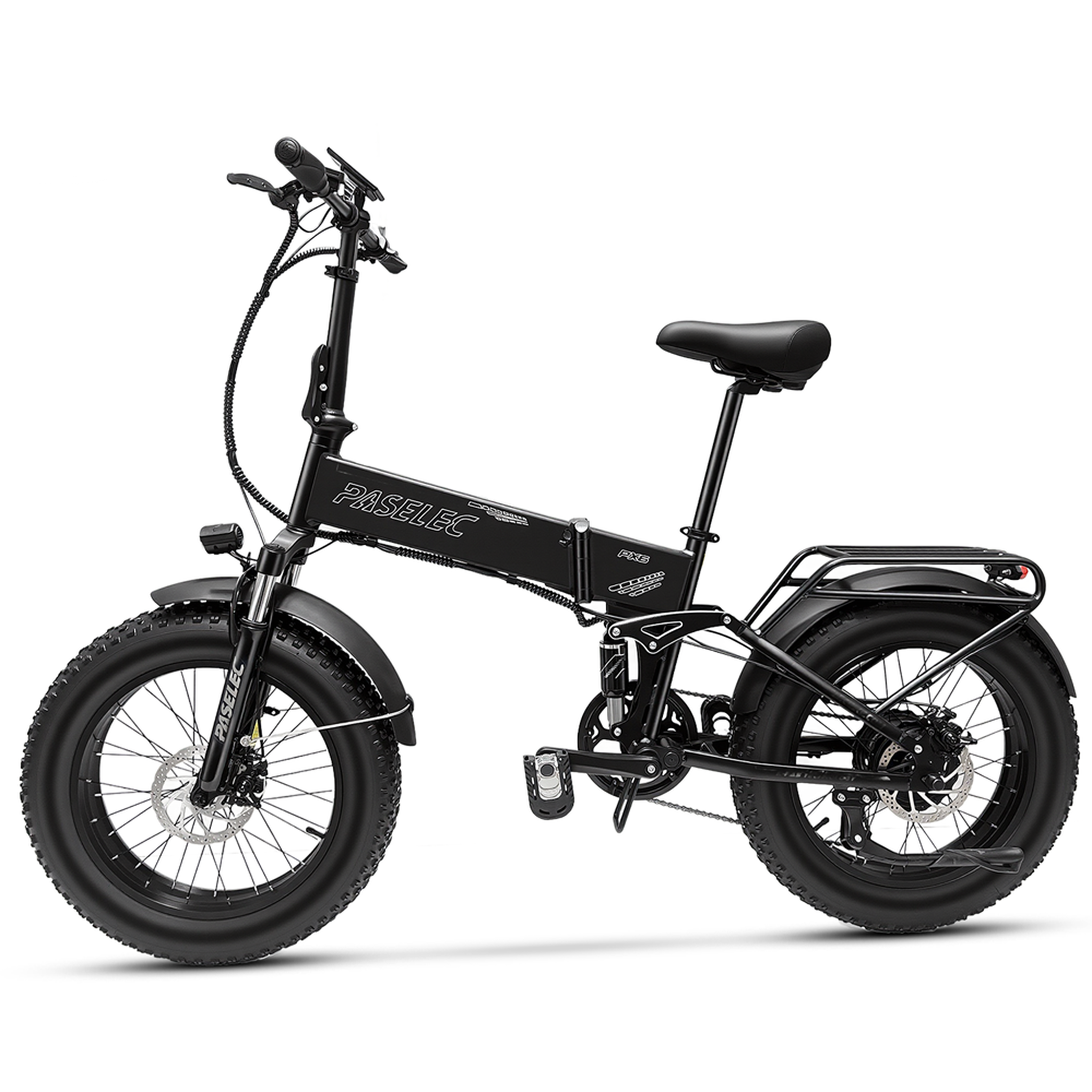Voir la diapositive 2 : PASELEC Vélo électrique pliable pour adulte PASELEC PX6, batterie 48 V 12 Ah, noir