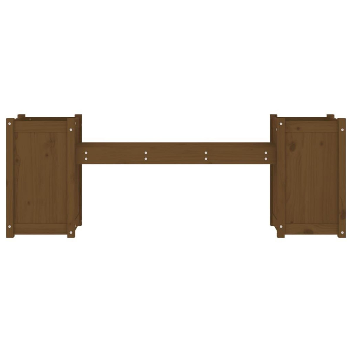 VIDAXL Banc avec jardinieres marron miel bois massif de pin