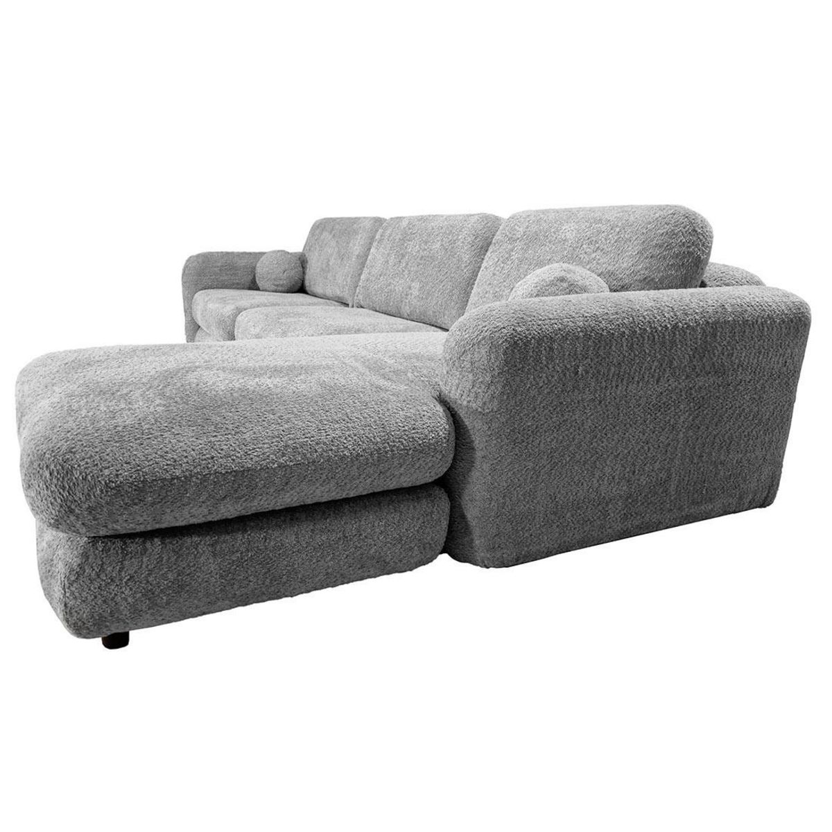 LISA DESIGN Rachel - canapé d'angle droit 4 places en tissu bouclette