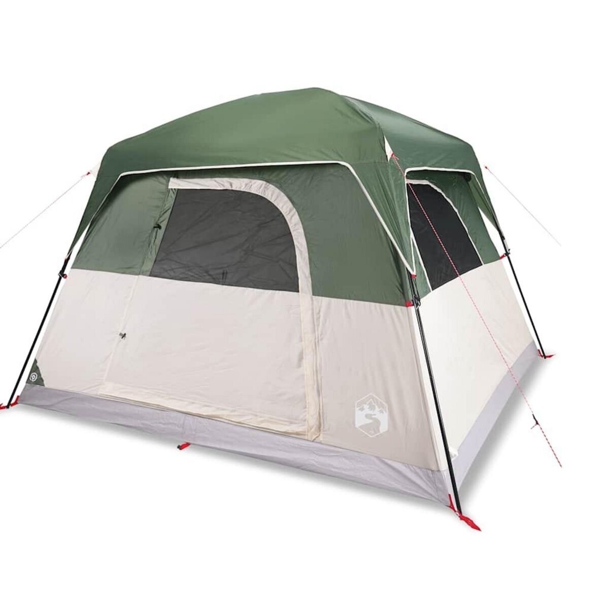 VIDAXL Tente de camping de cabine 4 personnes vert impermeable