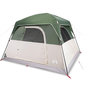 Voir la diapositive 2 : VIDAXL Tente de camping de cabine 4 personnes vert impermeable