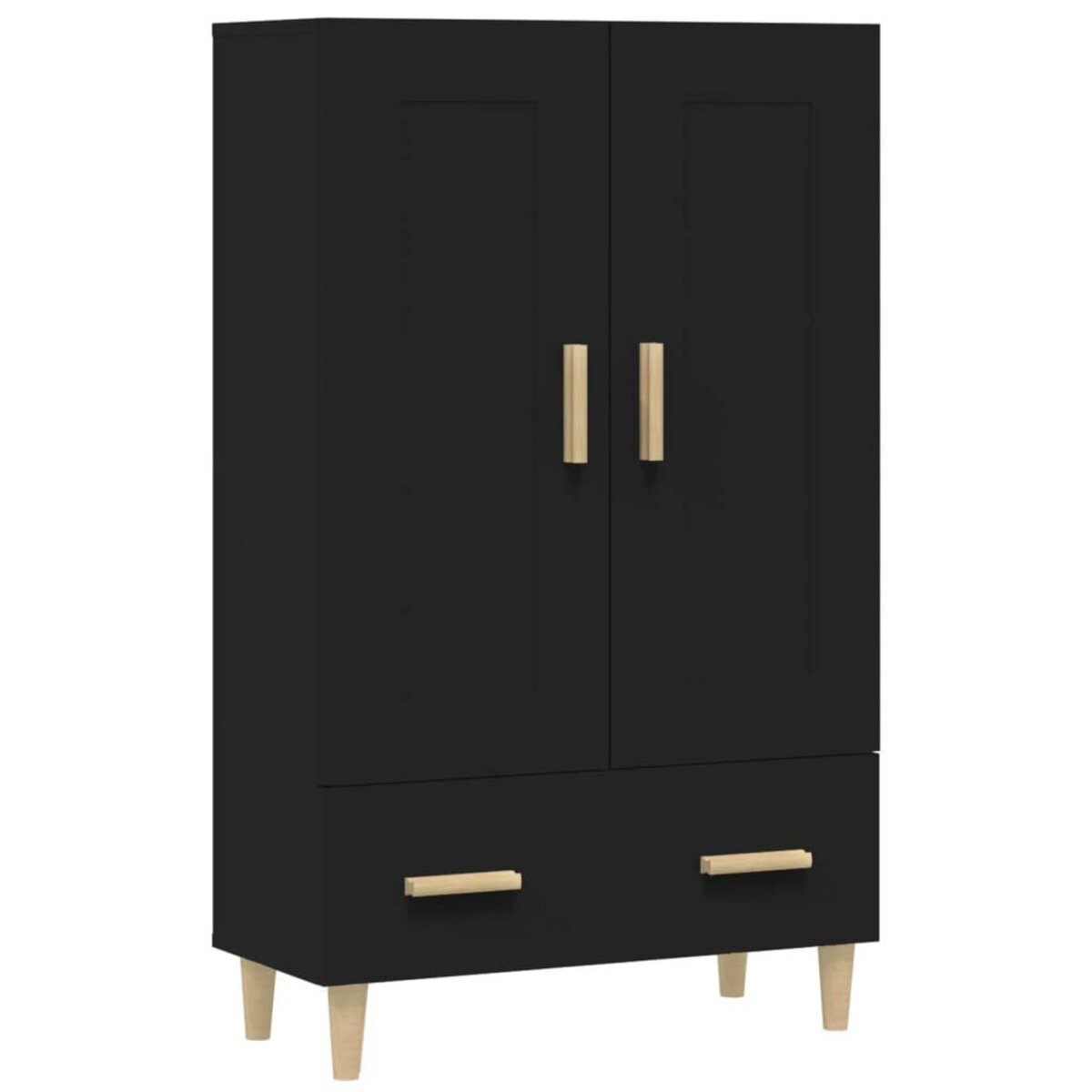 VIDAXL Buffet haut noir 70x31x115 cm bois d'ingenierie