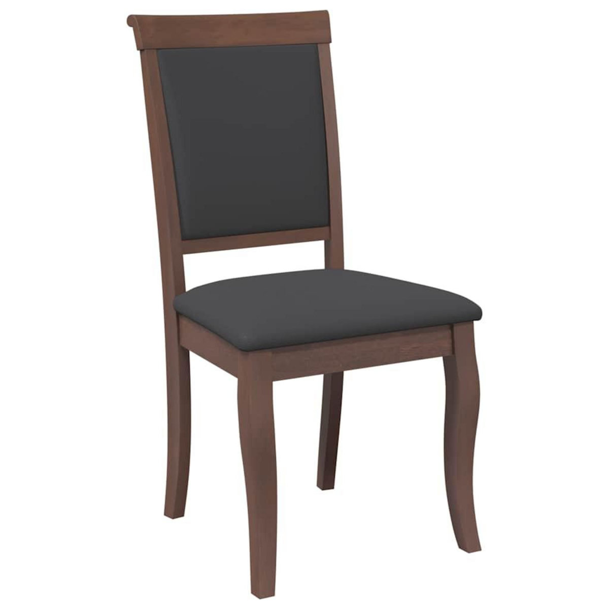 VIDAXL Chaises a manger coussins 2 pcs marron bois massif caoutchouc