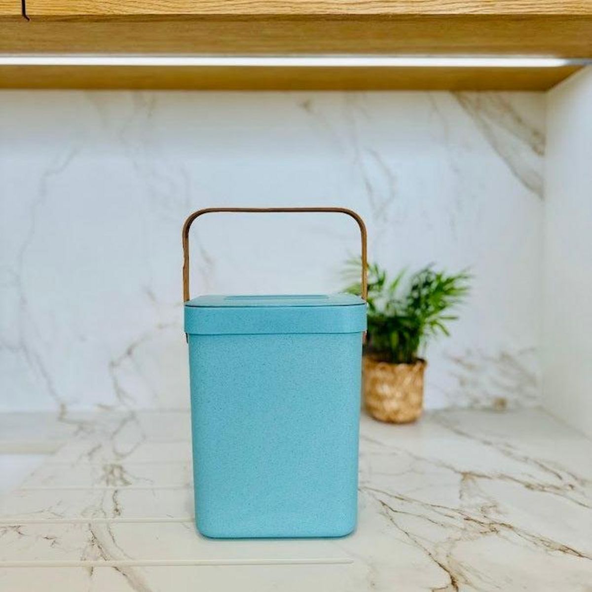 Kitchen move Poubelle de table BODEN Bleu Plastique 5L