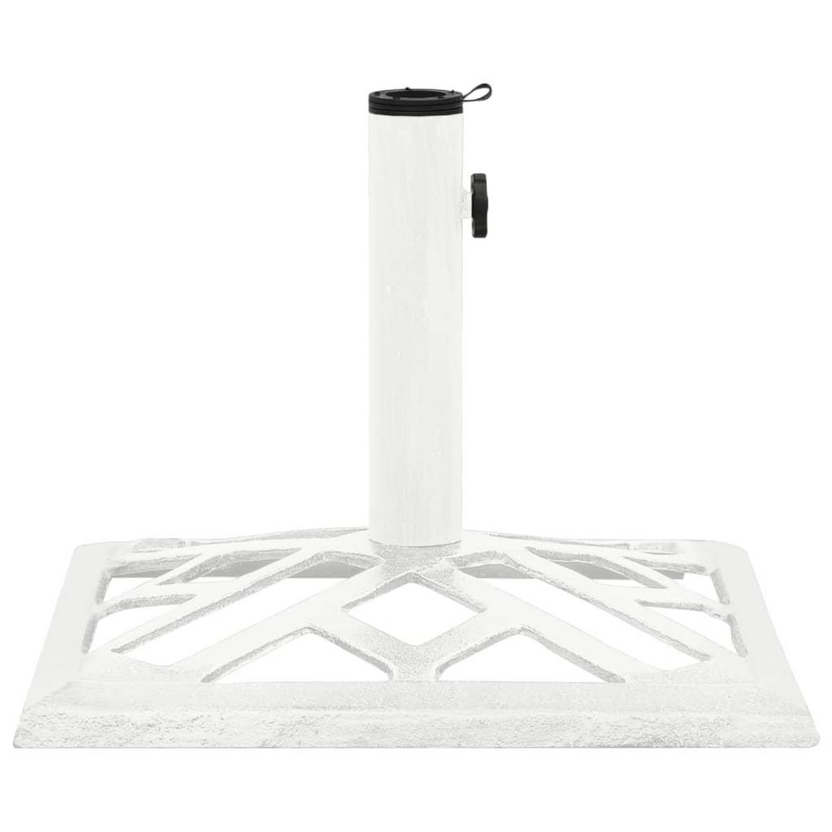 VIDAXL Socle de parasol Blanc 44x44x31 cm Fonte