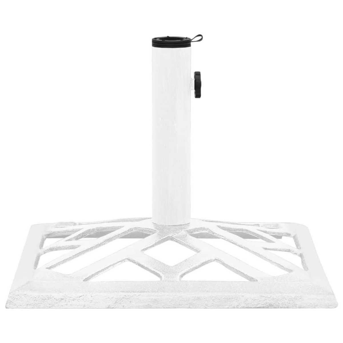 VIDAXL Socle de parasol Blanc 44x44x31 cm Fonte