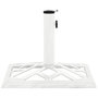 Voir la diapositive 2 : VIDAXL Socle de parasol Blanc 44x44x31 cm Fonte