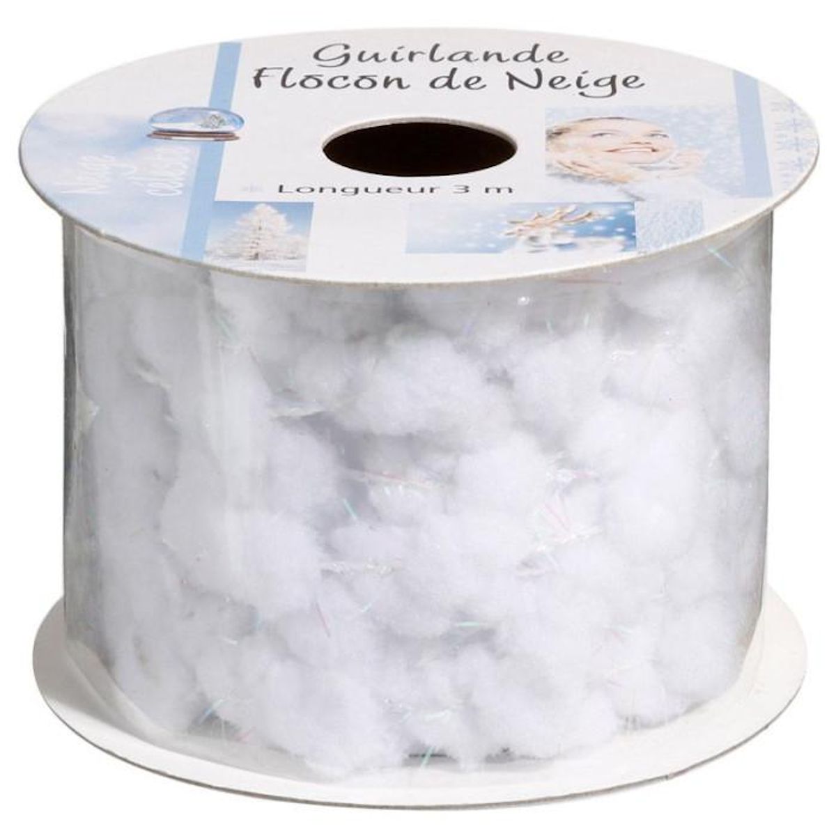 FEERIC LIGHT & CHRISTMAS Guirlande de Noël Mini Boules  Polaire  252cm Blanc