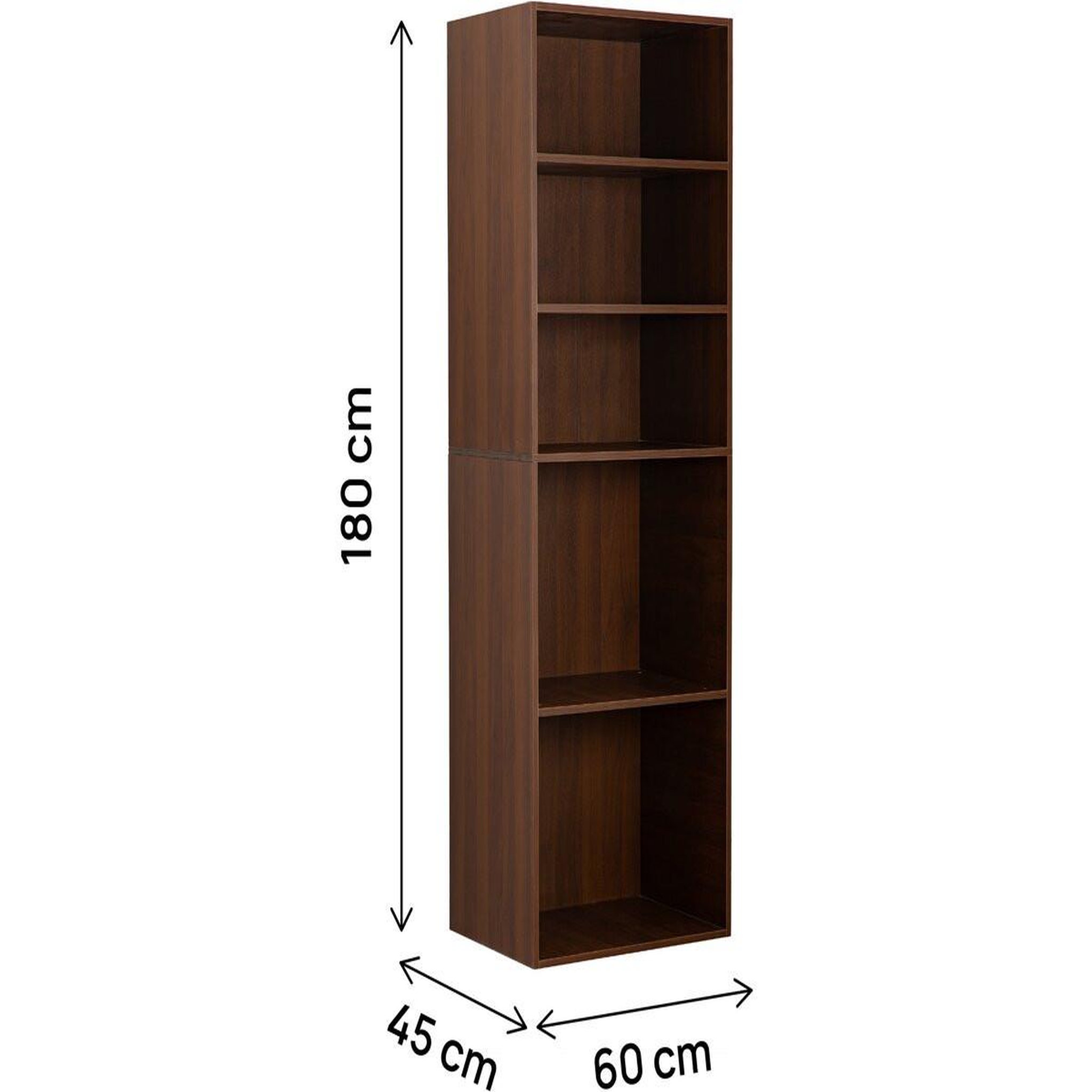 Voir la diapositive 3 : Habitat et Jardin Armoire avec 5 étagères  opéra  - 60 x 45 x 180 cm - marron