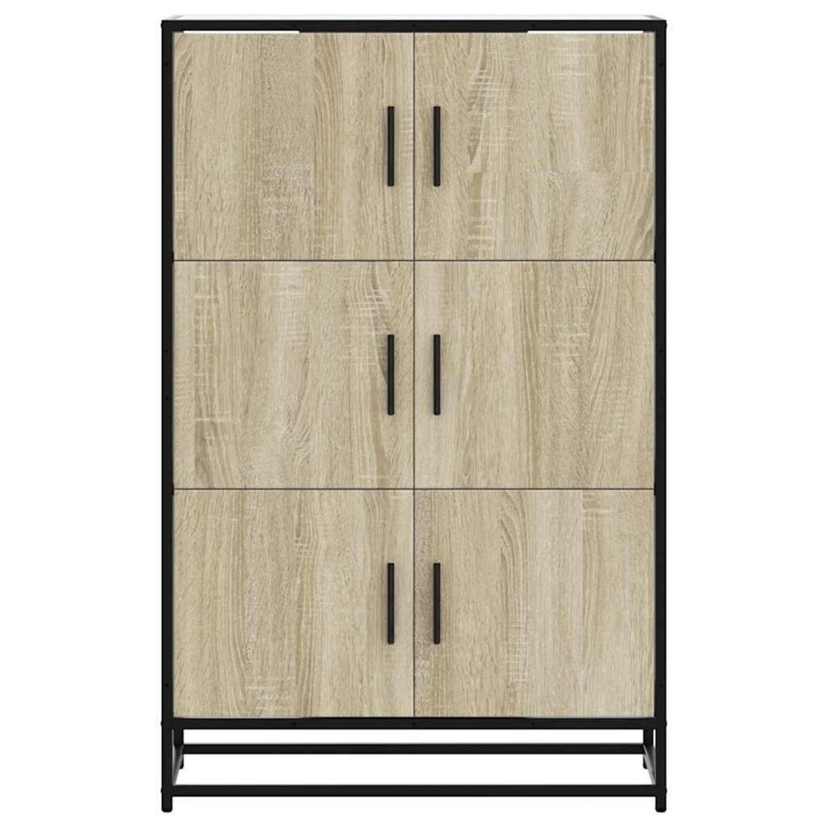 VIDAXL Buffet haut chene sonoma 68x35x106,5 cm bois ingenierie metal