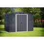 Voir la diapositive 3 : MARKET24 Abri de jardin en métal 4,77 m2 - DURAMAX - Kit d'ancrage inclus - Gris anthracite
