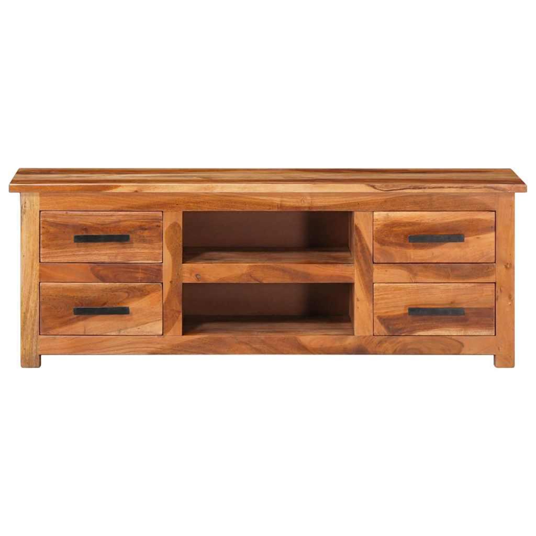 Voir la diapositive 2 : VIDAXL Meuble tv 110x30x40 cm bois solide