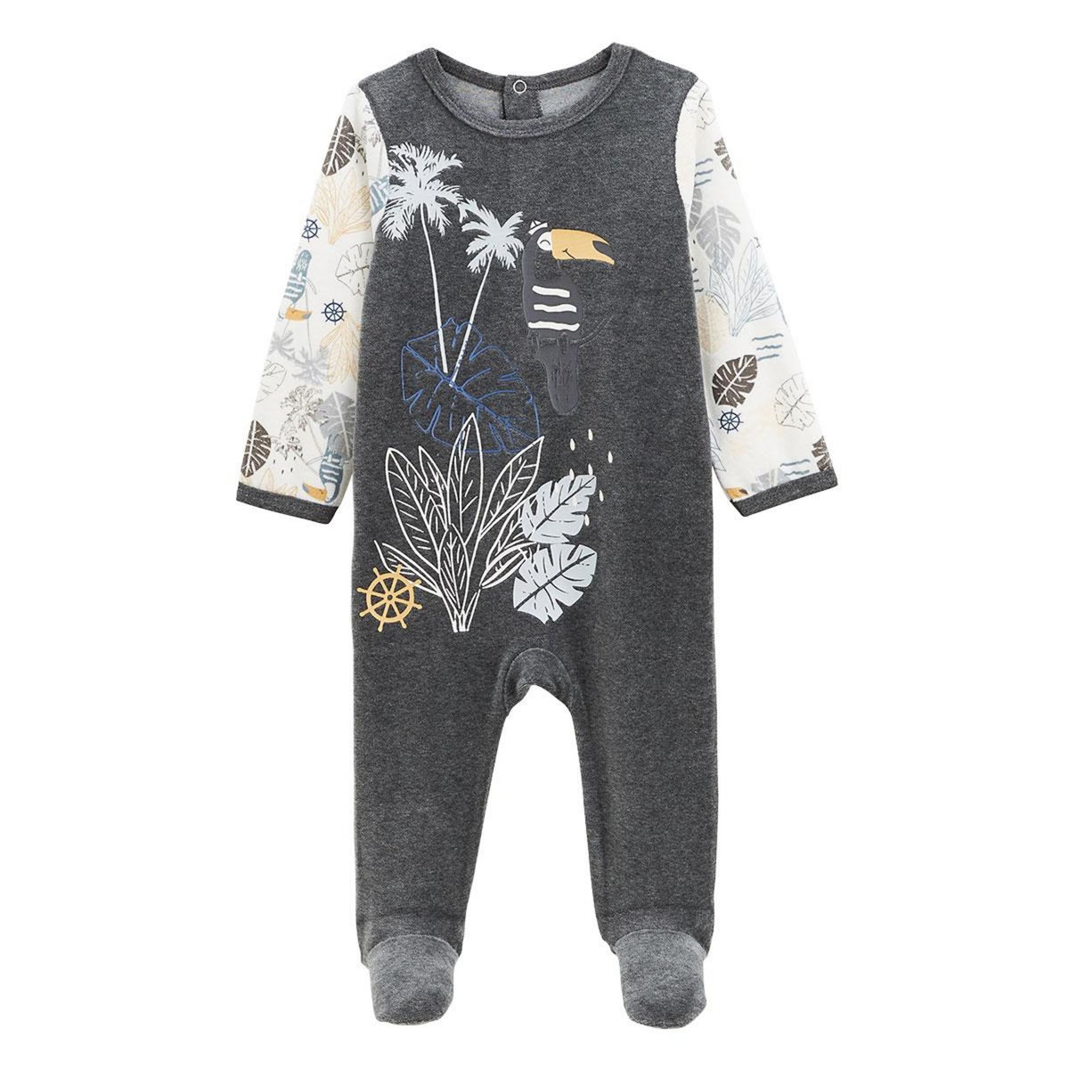 Petit Béguin Pyjama bébé en velours Touctouc
