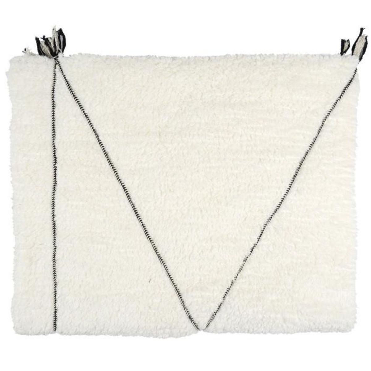 Paris Prix Plaid Sherpa Tressé  Crush  130x160cm Blanc